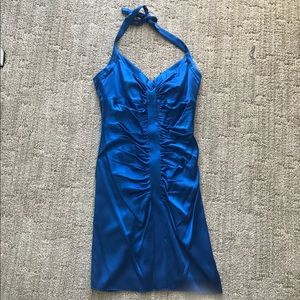 BCBG shiny royal blue party dress, size 2